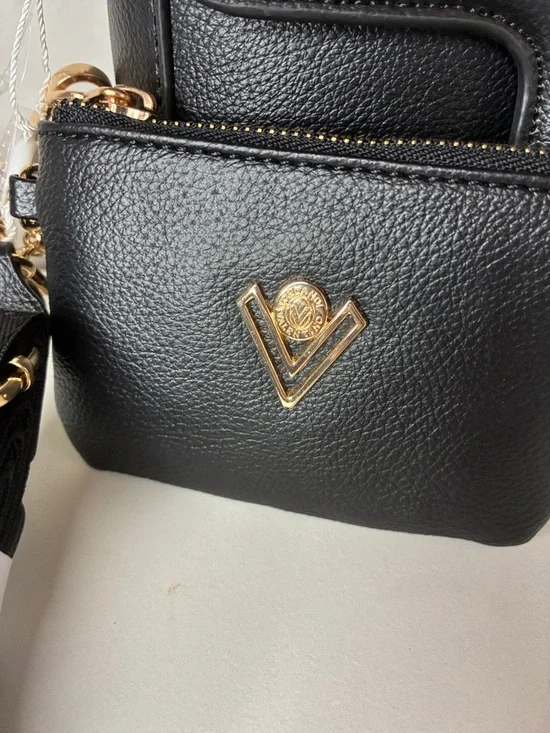Valentino Orlandi Black Crossbody Bag with Matching Coin Pouch NWT - Picture 3 of 15